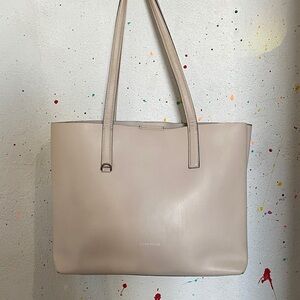 Coccinelle Beige Leather Tote Bag